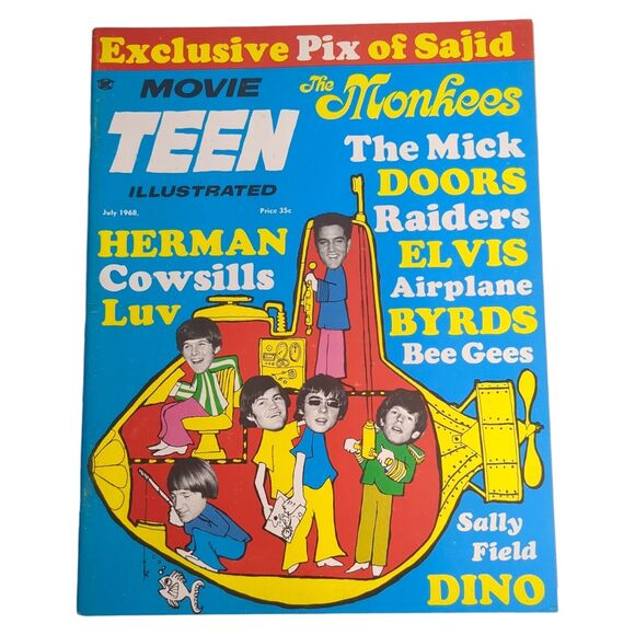 Movie Teen Illustrated July 1968 MONKEES - DOORS - BYRDS - COWSILLS - BEE GEES - Picture 1 of 8